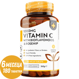 Vitamín C 1000 mg s bioflavonoidmi a šípkami 180 <tc>Nutravita</tc> tablety