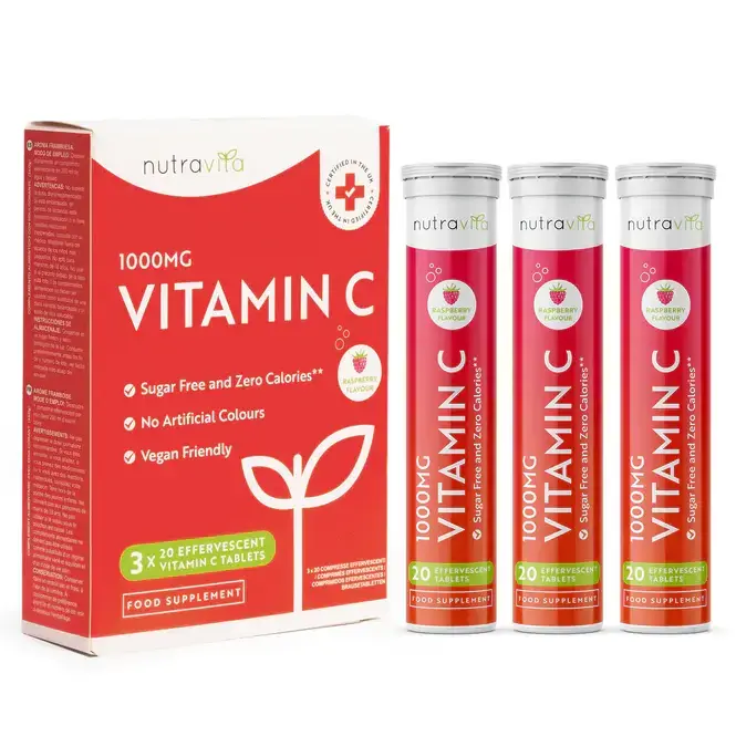Vitamín C 1000 mg 60 rozpustných tabliet (3x20) <tc>Nutravita</tc>