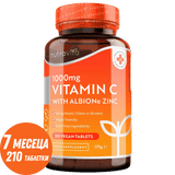 Vitamín C 1000 mg so zinkom (Albion® Zinc) 15 mg 210 tabliet <tc>Nutravita</tc>