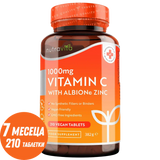 Vitamín C 1000 mg so zinkom (Albion® Zinc) 15 mg 210 tabliet <tc>Nutravita</tc>