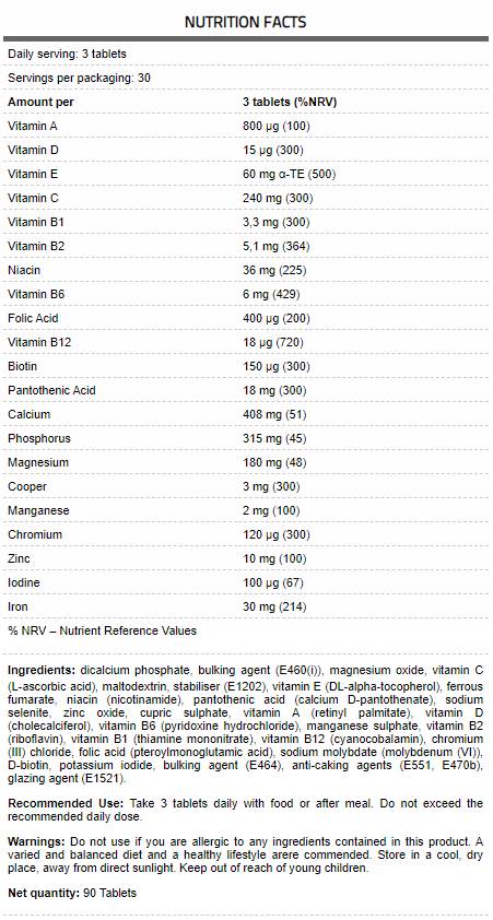 Core Vita / Premium multivitamín Formula - 90 tabliet