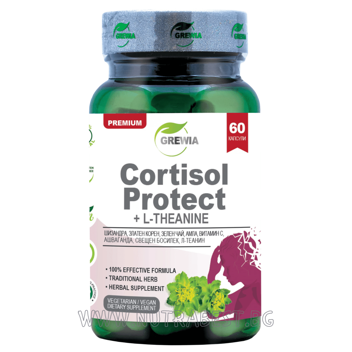 Cortisol Protect + L - Taanine / 60 kapsúl, 30 dávok / grewia
