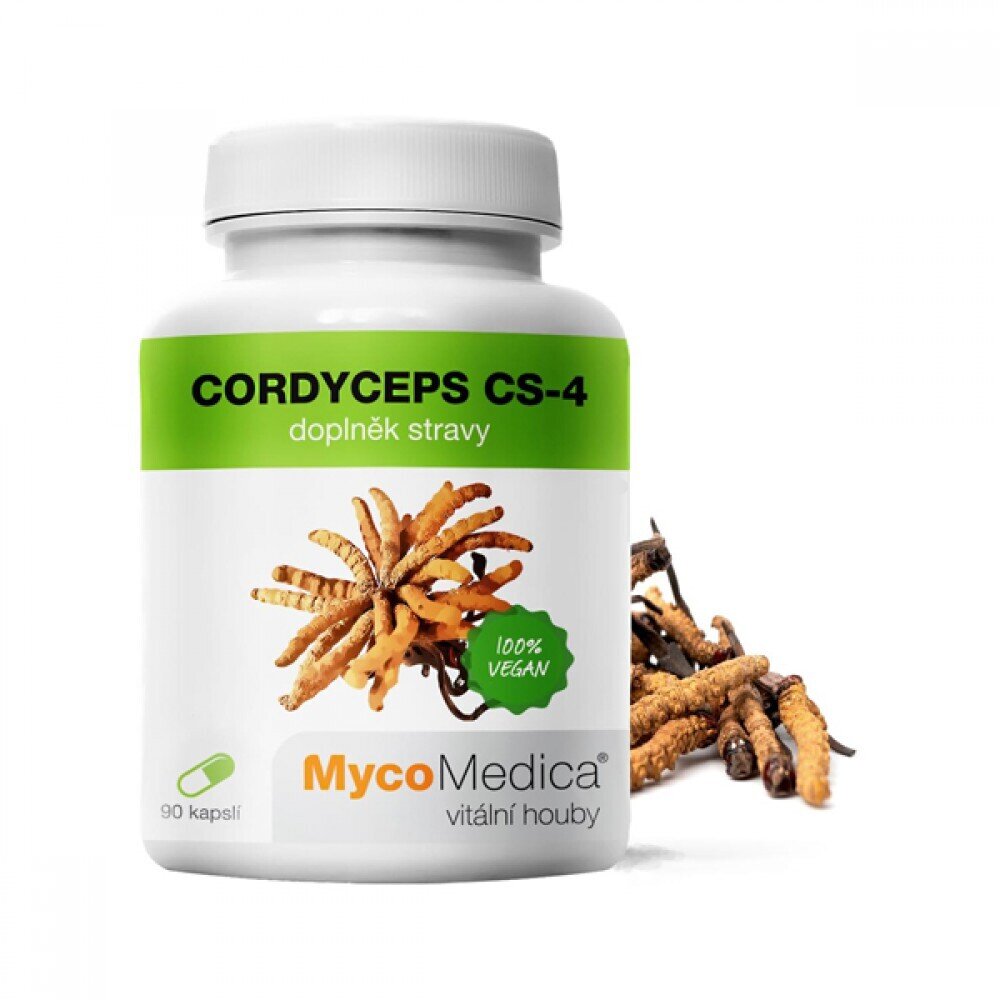 Cordyceps CS-4 /90 kapsúl x 500 mg/- extrakt mycélia 30% polysacharidy <tc>MycoMedica</tc>