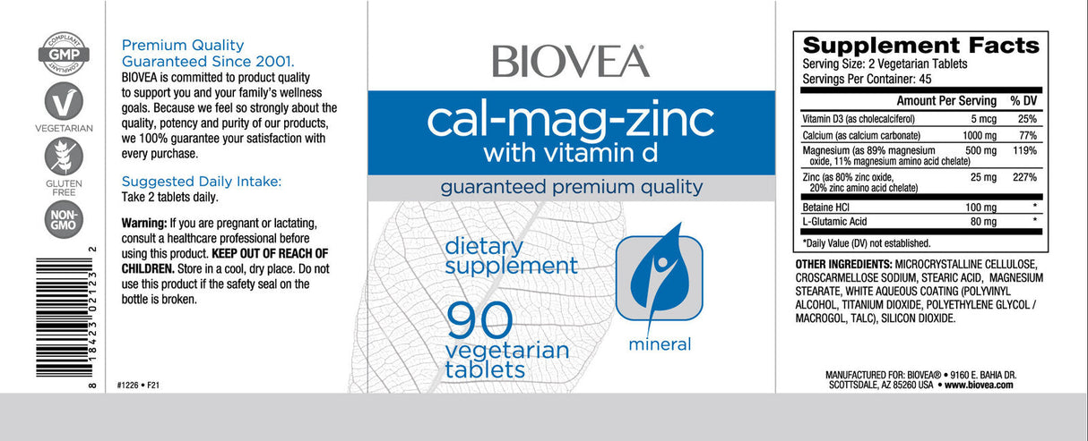 Cal-Mag-Zinc + Vitamín D / 90 kariet