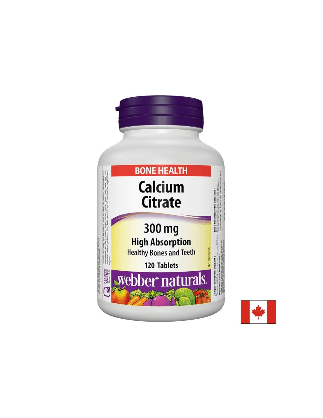 Citrate vápenatý, 300 mg, 120 tabliet