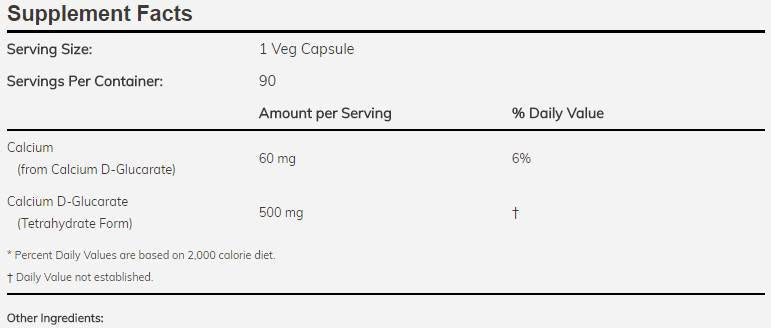 Vápnik D -glukarát 500 mg - 90 kapsúl