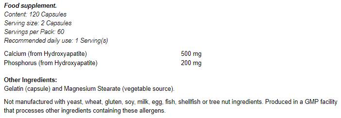 Vápenatý hydroxyapatit - 120 kapsúl