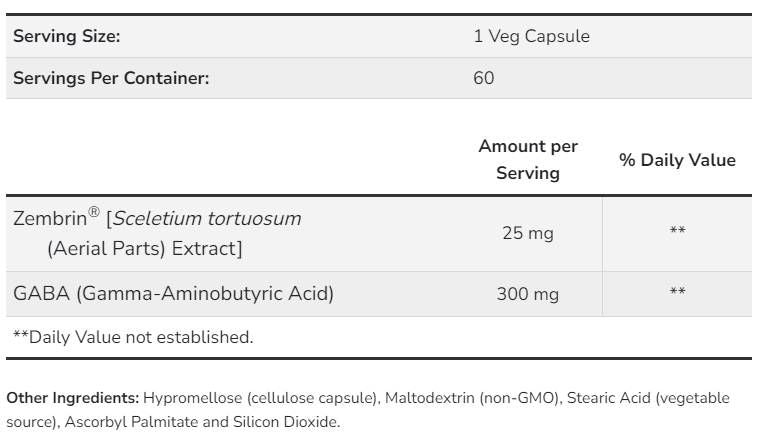 Calm & Focus with Zembrin® a GABA - 60 kapsúl