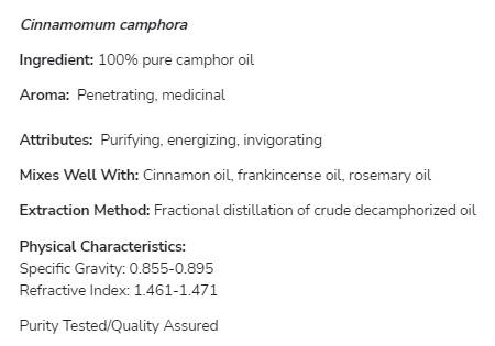 Olej z gáfor | 100% čistý cinnamomum camphora - 30 ml