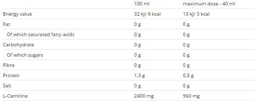 Kvapalina karnitínu 500 ml 500 ml
