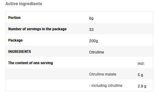Citrullín Malate Powder - 200 gramov