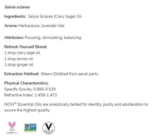 Clary Sage Oil | 100% čistá Salvia sclarea - 30 ml