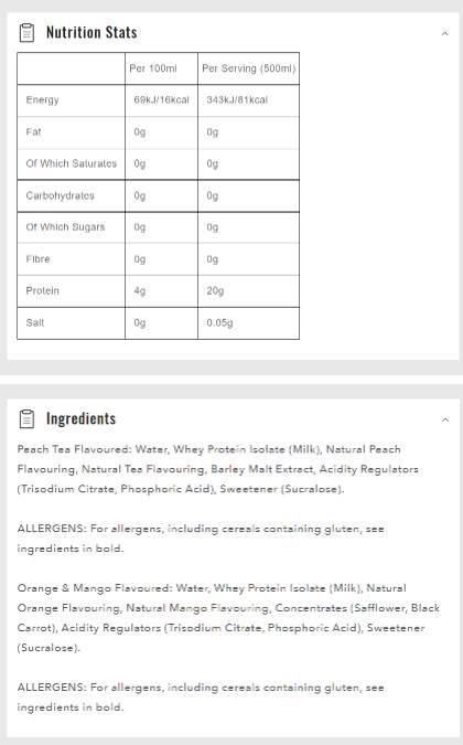 Čistá proteínová voda - 500 ml