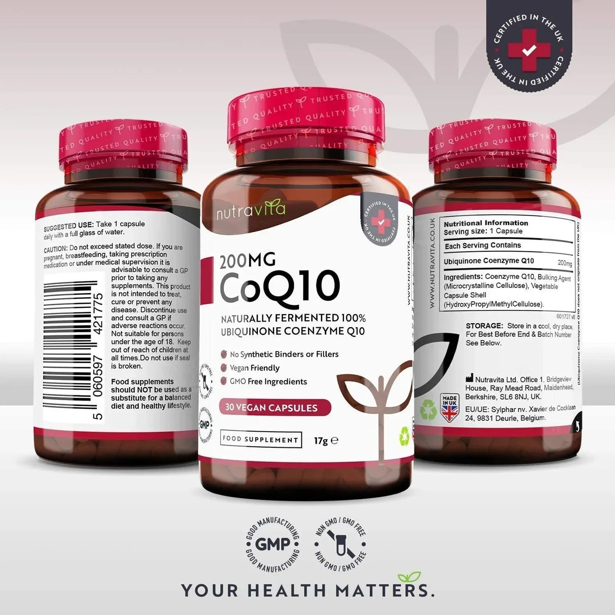 CoQ10 200 mg (ubichinón) /120 kapsúl, 120 dní/ <tc>Nutravita</tc>