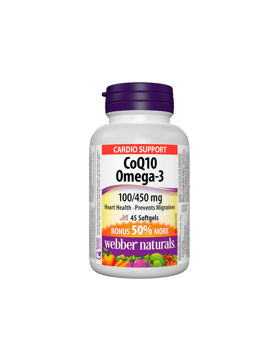 COQ10 & Omega-3/ Coenzým Q10 100 mg + Omega-3 450 mg x 45 Softgel kapsuly