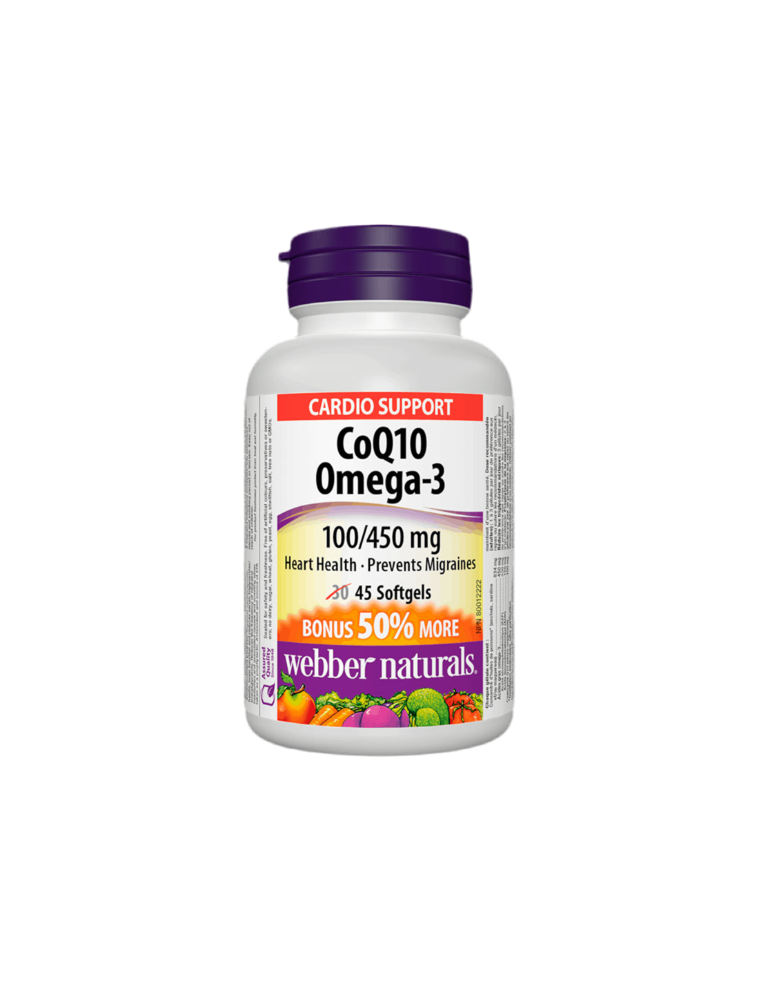 COQ10 & Omega-3/ Coenzým Q10 100 mg + Omega-3 450 mg x 45 Softgel kapsuly
