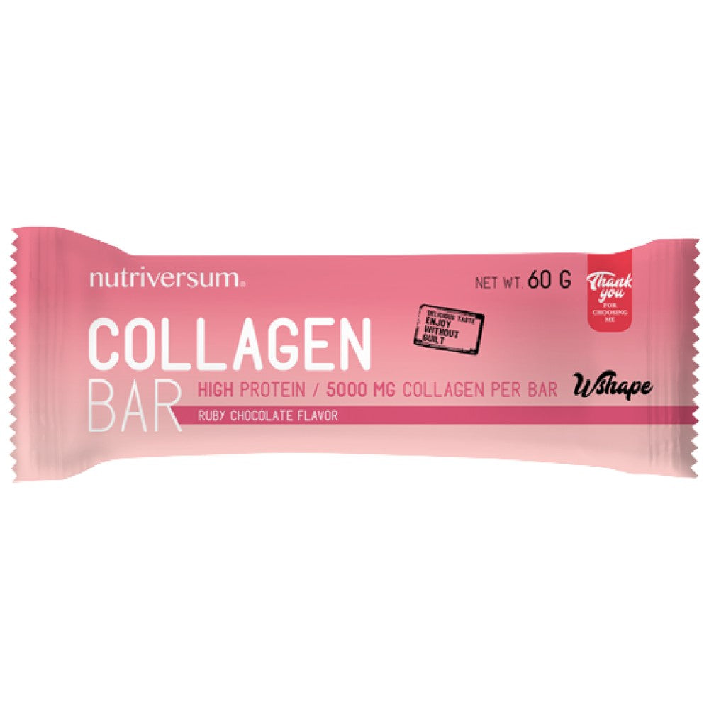 Kolagénový bar Vysoký proteínový bar s 5000 mg hydrolyzovaným kolagénom - 60 gramov
