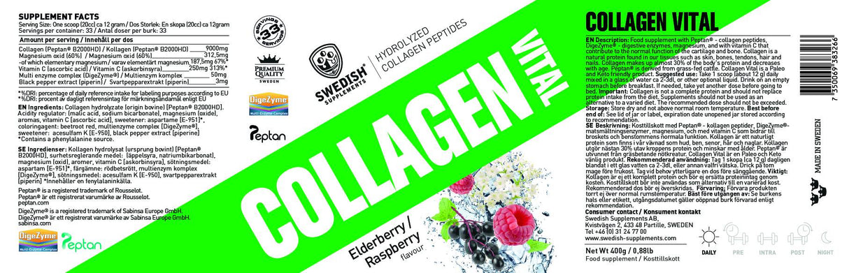 Kolagén Vital / Hydrolyzované peptidy - 400 gramov