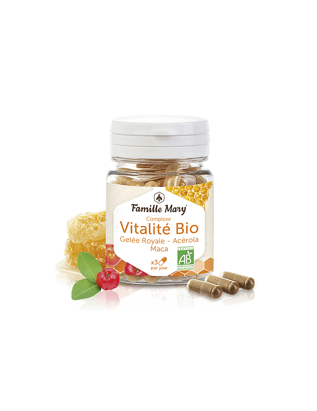 Vitalita a energetika - Bio Vital Complex s Maca, Royal Jelly a Acerola - Complexe Vitalite Bio, 60 kapsúl
