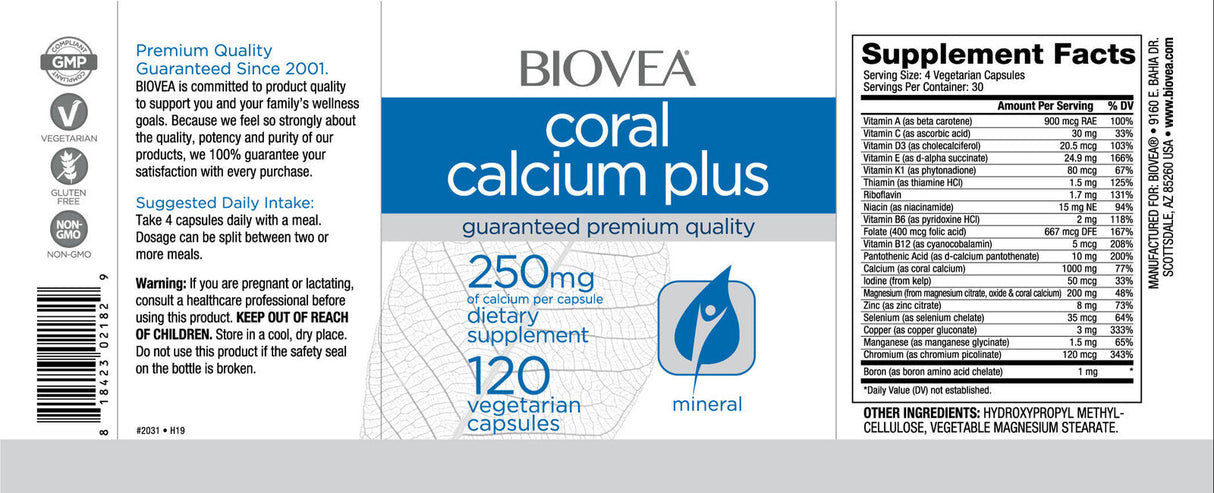 Coral vápnik plus 1000 mg / 120 uzáverov