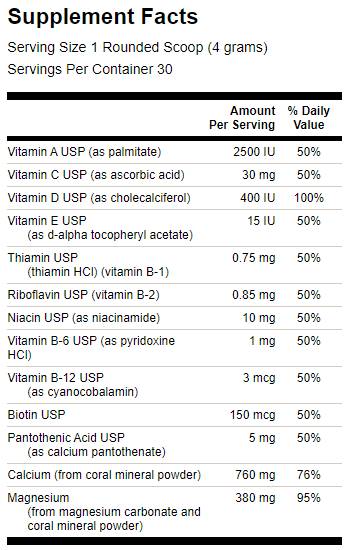 Komplex koralového vápnika s vitamínmi 120 gramov