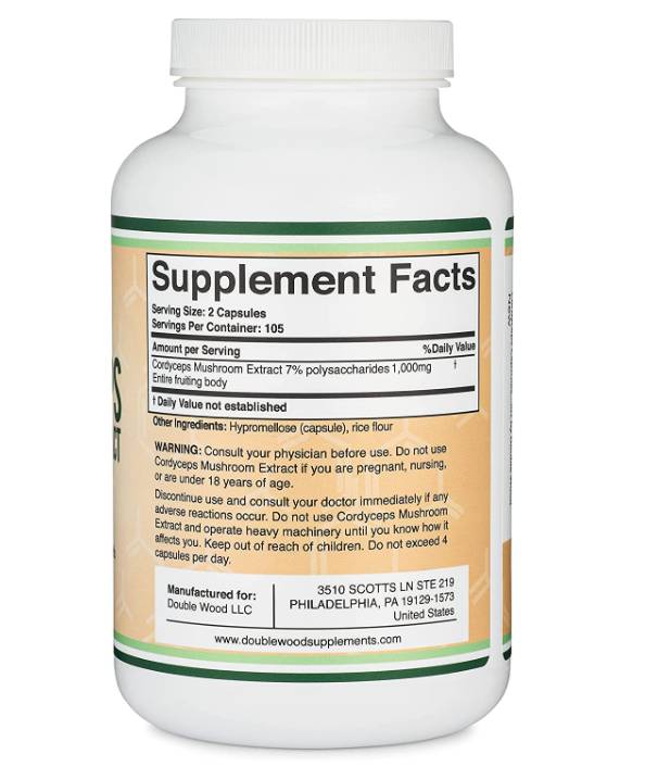 Cordyceps Huby extrakt 1000 mg - 210 kapsúl