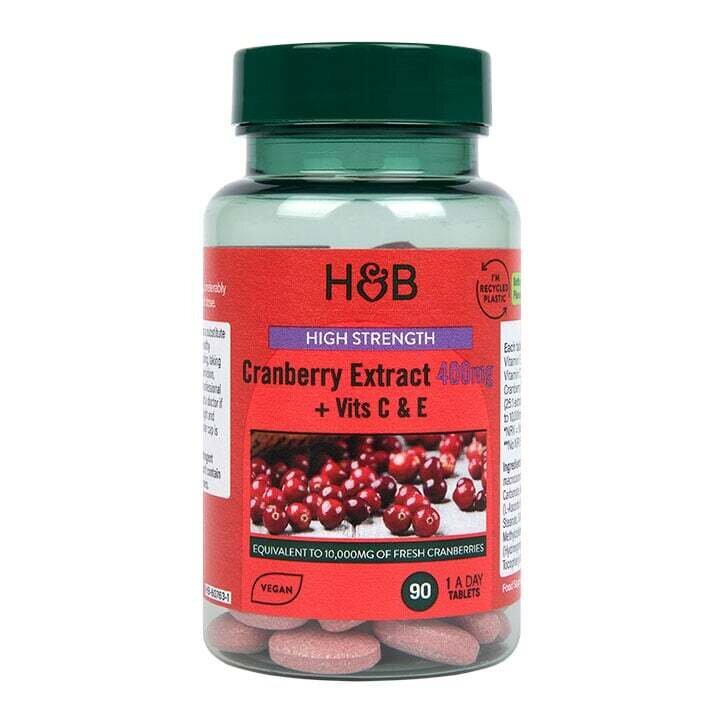 Brusnic s vitamínmi C a E (brusnicový extrakt + vit C&E) 400 mg 90 tabliet Holland & Barrett