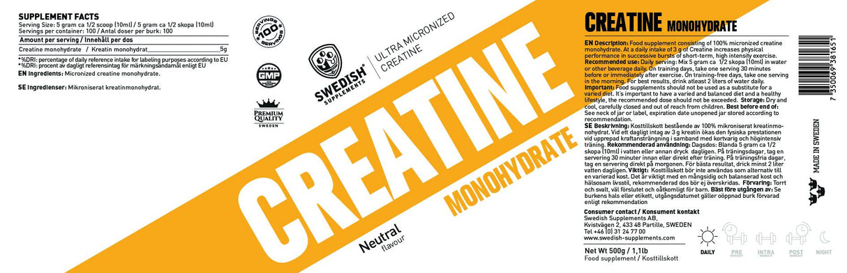 Kreatín monohydrát / extra mikronizované - 500 gramov