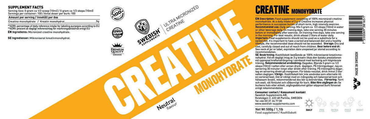 Kreatín monohydrát / extra mikronizované - 250 gramov