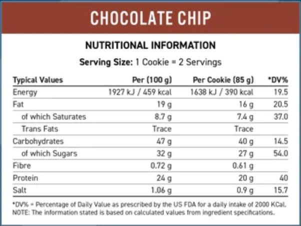 Kritický cookie Vysoké proteínové zhovievavé cookie - 12 x 85 gramov