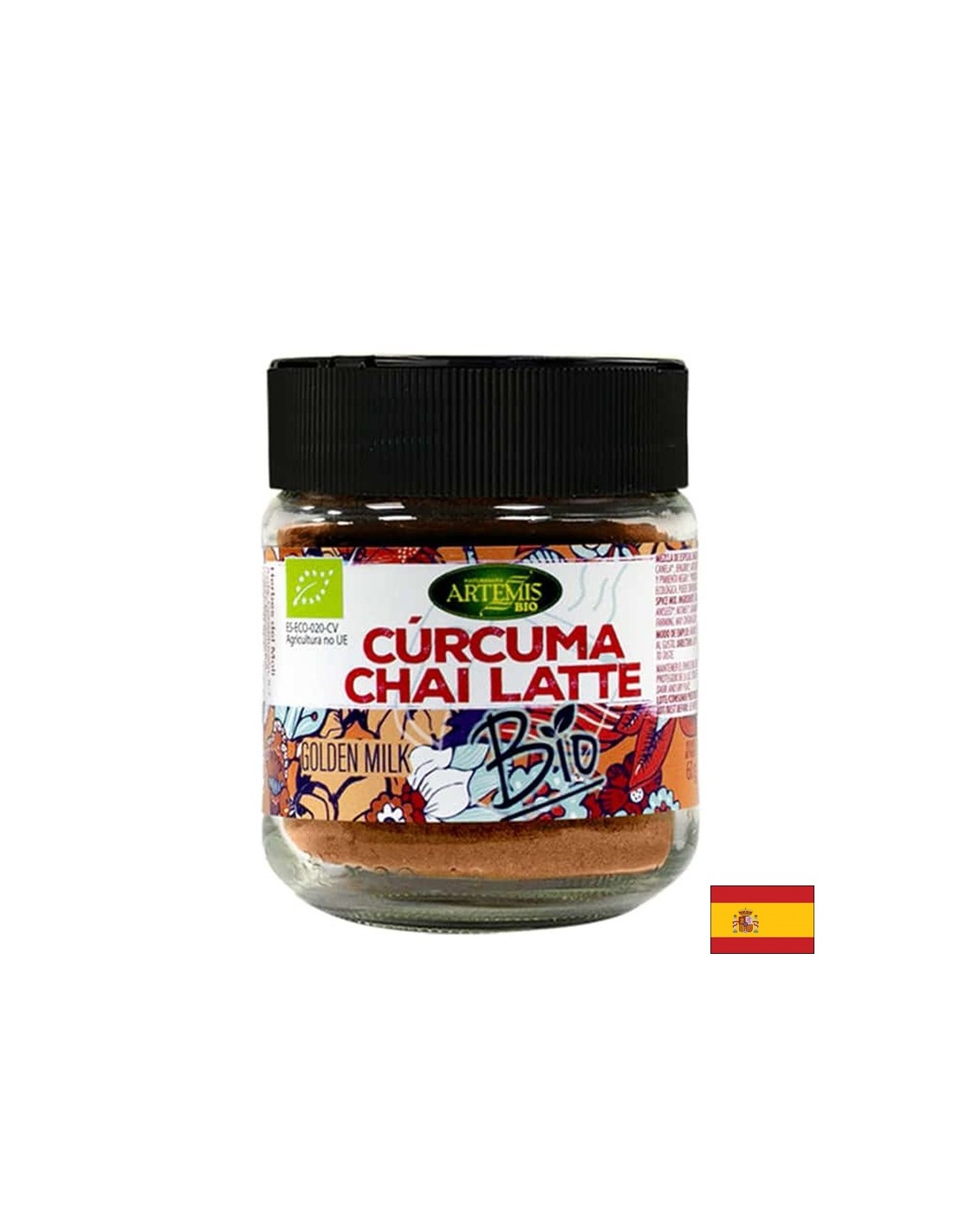 Pre arómy nápojov - bylinná zmes Curcuma Chai latte - s kurkumou, kardamómom a iným organickým korením, 60 g, prášok