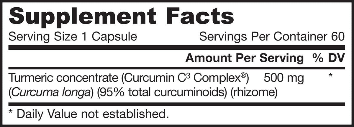 Kurcumín 95 500 mg | 95% curcuminoidy kurkuma extrakt - 60 kapsúl