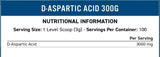Prášok kyseliny D -aspartárovej 3000 mg - 300 gramov