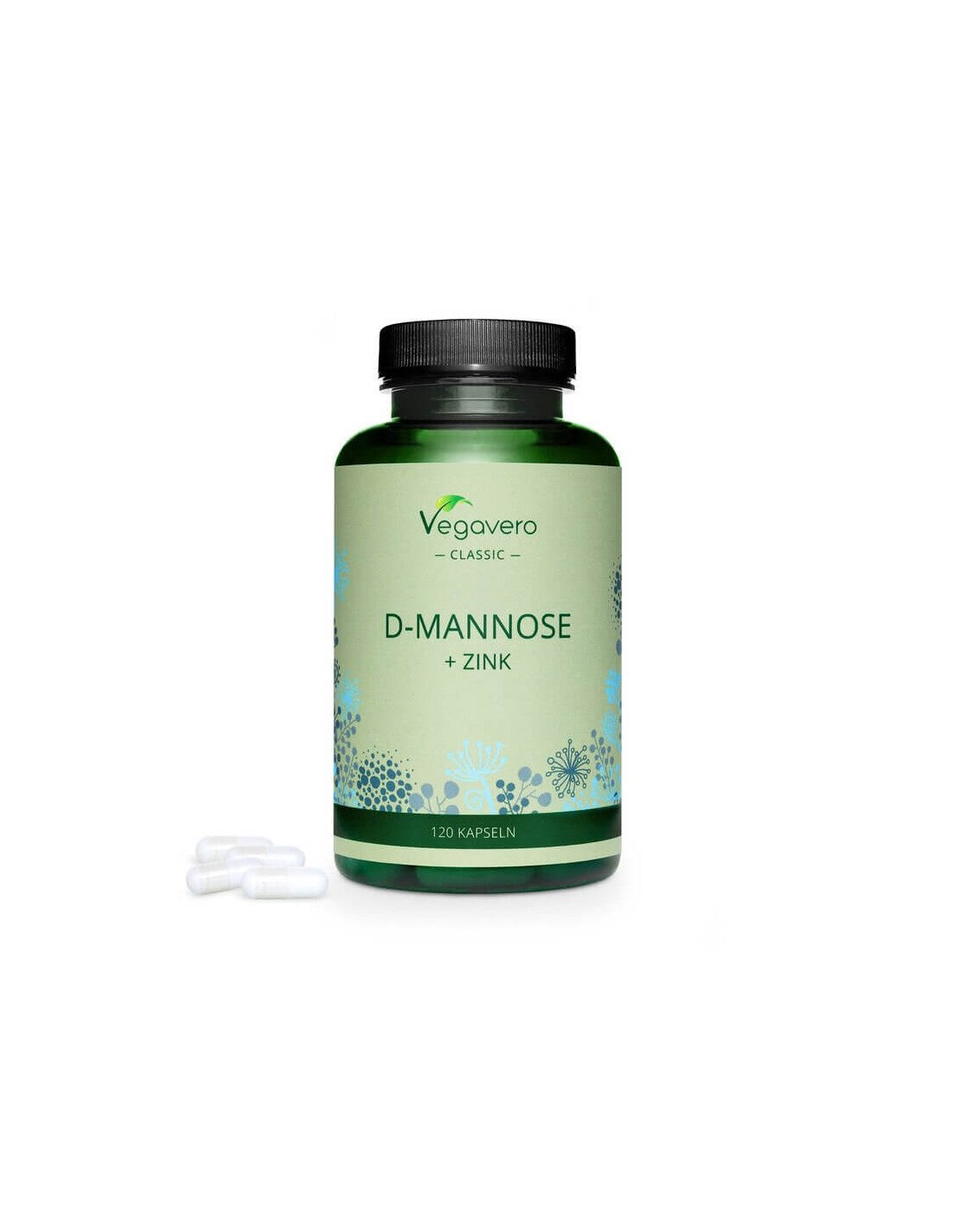 D-manóza + zinok/ D-manóza + zinok, 120 kapsúl, 100% vegan <tc>Vegavero</tc>
