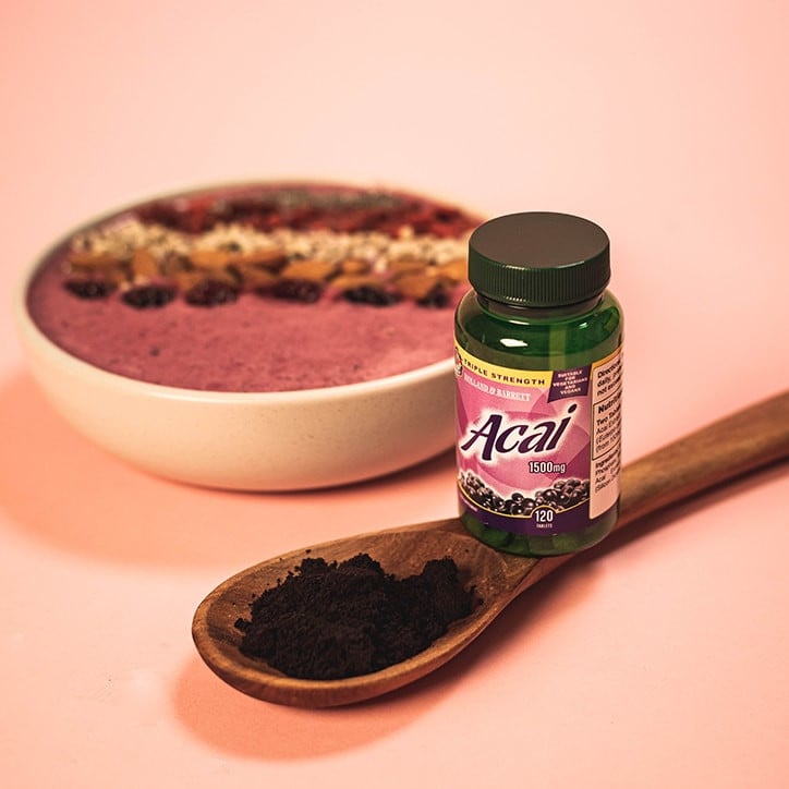 Acai Berry 1500 mg | so zeleným čajom - 120 tabliet