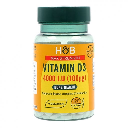Vitamín D (vitamín D 4000 IU) 100mcg 120 tabliet Holland & Barrett