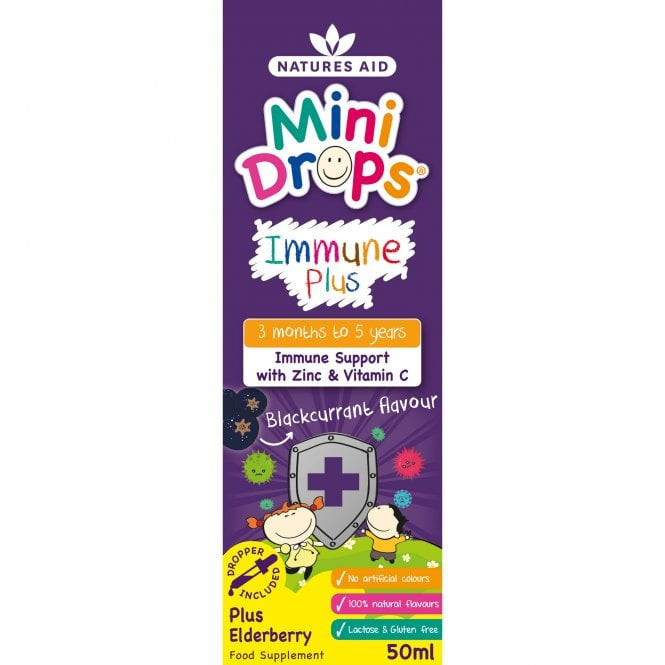 Imunitný vzorec s kvapkami pre deti pre deti (Mini Drops Immun Plus) 50 ml Naturesaid