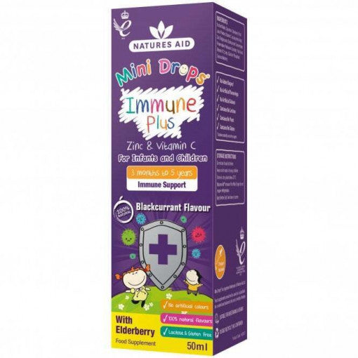 Imunitný vzorec s kvapkami pre deti pre deti (Mini Drops Immun Plus) 50 ml Naturesaid