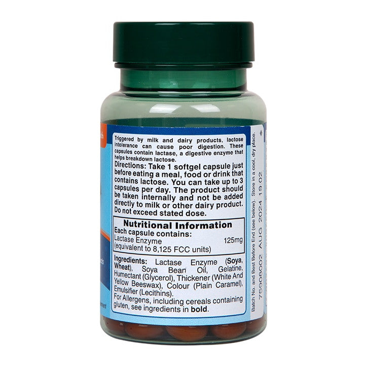 Laktázové enzýmy (enzým Super Lactázy) 125 mg 60 kapsulov Holland & Barrett