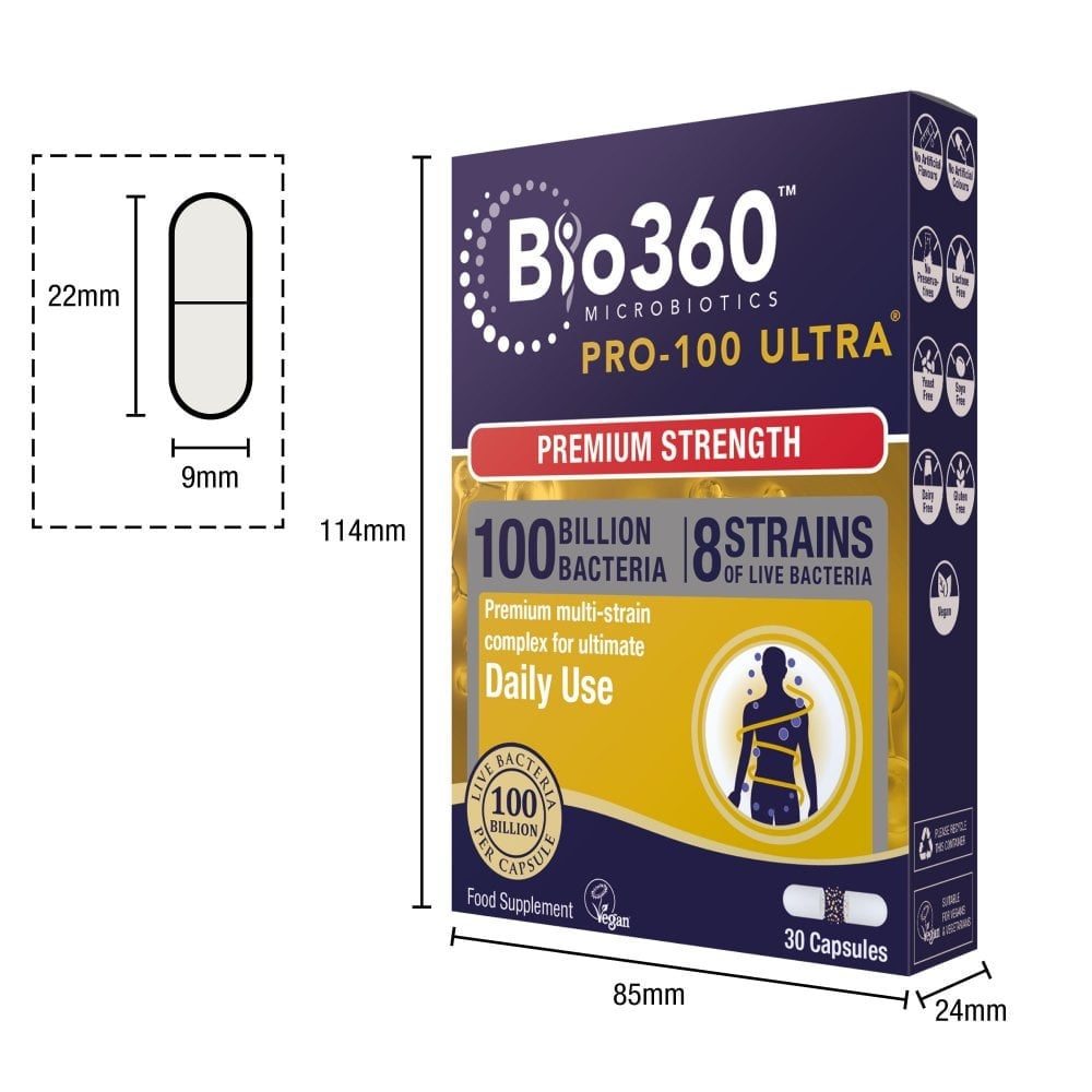 Probiotic Pro-100 Ultra (100 miliárd baktérií) 100 miliárd. 30 Naturesaid kapsuly