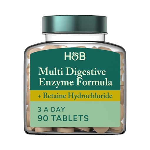 Široké spektrum tráviace enzýmy (Vzorec viacerých tráviacich enzýmov) 90 tabliet Holland & Barrett