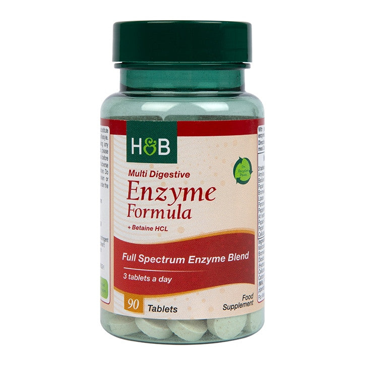 Široké spektrum tráviace enzýmy (Vzorec viacerých tráviacich enzýmov) 90 tabliet Holland & Barrett