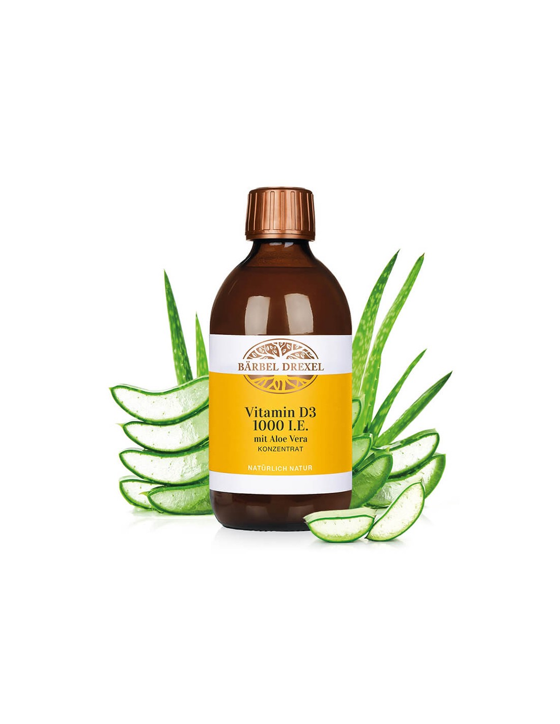 Vitamín D3 1000 IU + Aloe Vera - Sila pre imunitu, kosti a zuby, 300 ml. <tc>Bärbel Drexel</tc>
