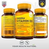 Vitamín D3 1000IU (25UG) 365 Softgels