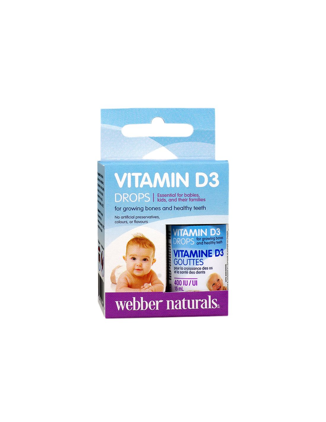 Vitamín D3 pre deti a deti, 400 dávok IU x 15 ml/ 500