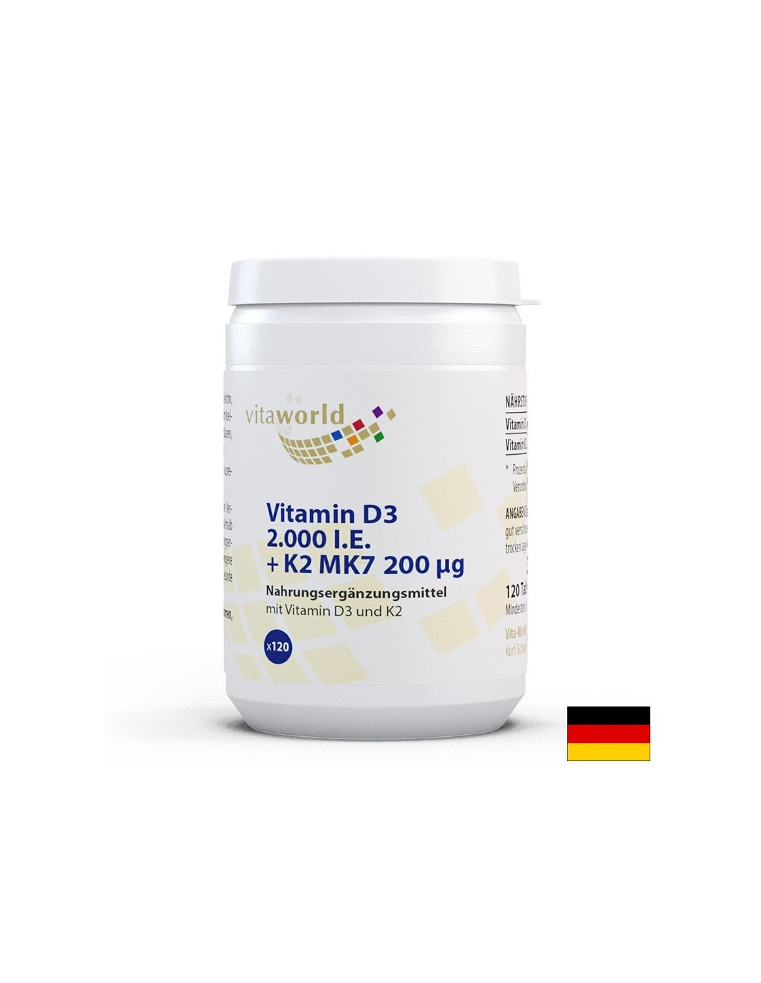 Kostný systém - vitamín D3 50 µg + k2 mk7 200 µg, 120 tabliet