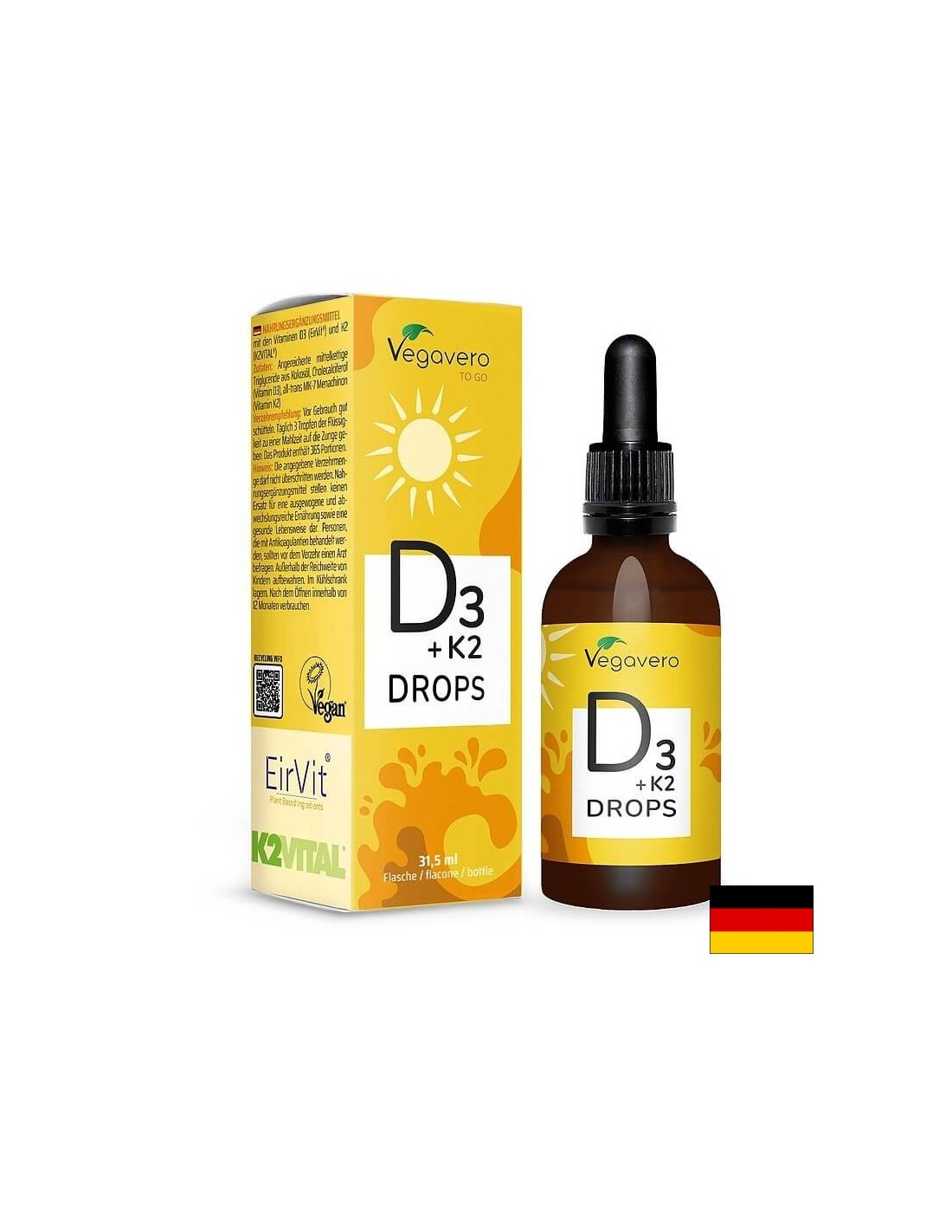 Kosti a zuby - vitamín D3 + K2, 60 ml kvapky