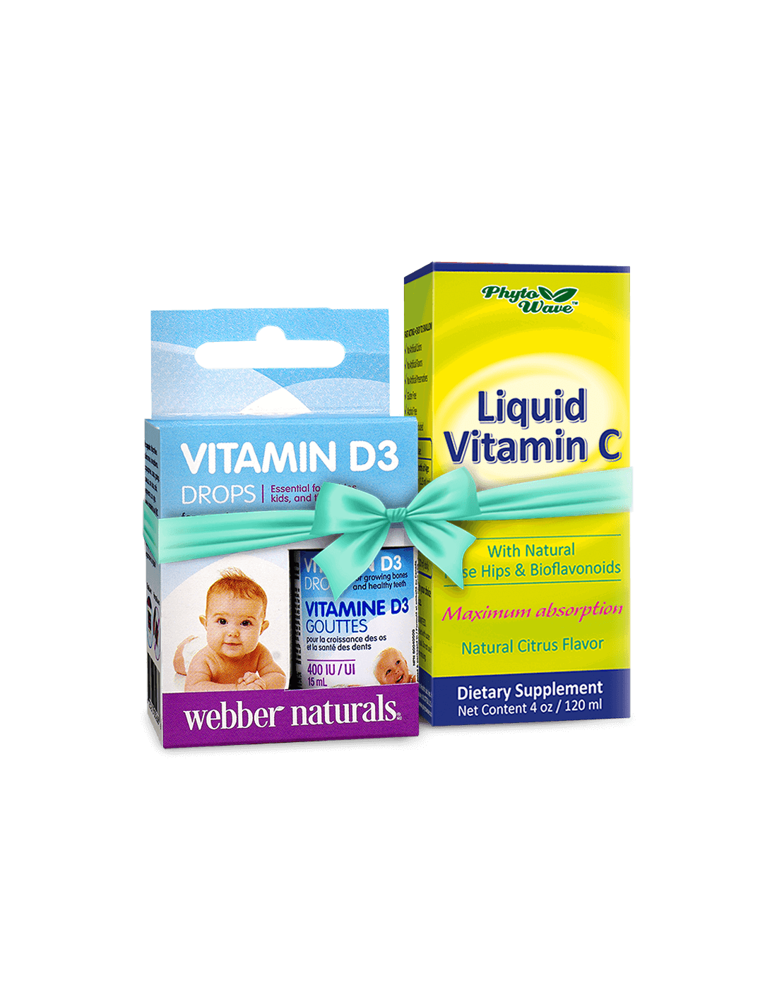Promo balík - silná imunita (pre dospelých a deti) / vitamín D3 (kvapky) a vitamín C (sirup)