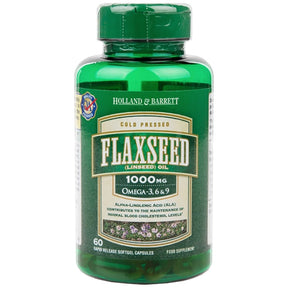 Flaxseed Linseed Oil 1000 mg / Omega 3-6-9 - 60 Gel capsules - Nutra Best Europe