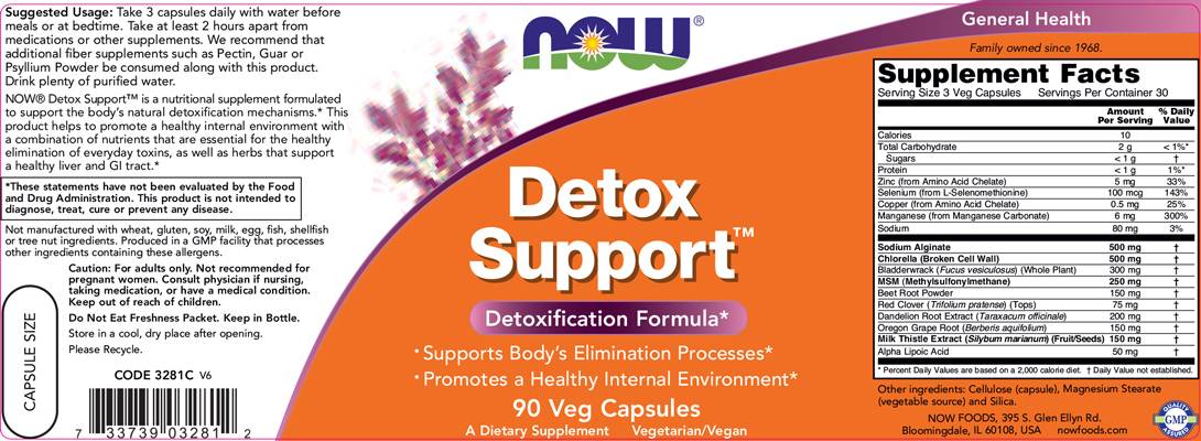 Podpora detox - 90 kapsúl